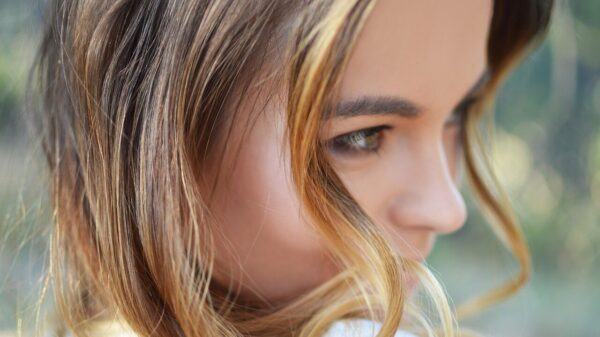 close-up, cute, female, girl, hair, person, woman, brown hair, brown closed