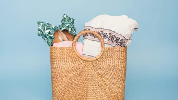 towels in basket