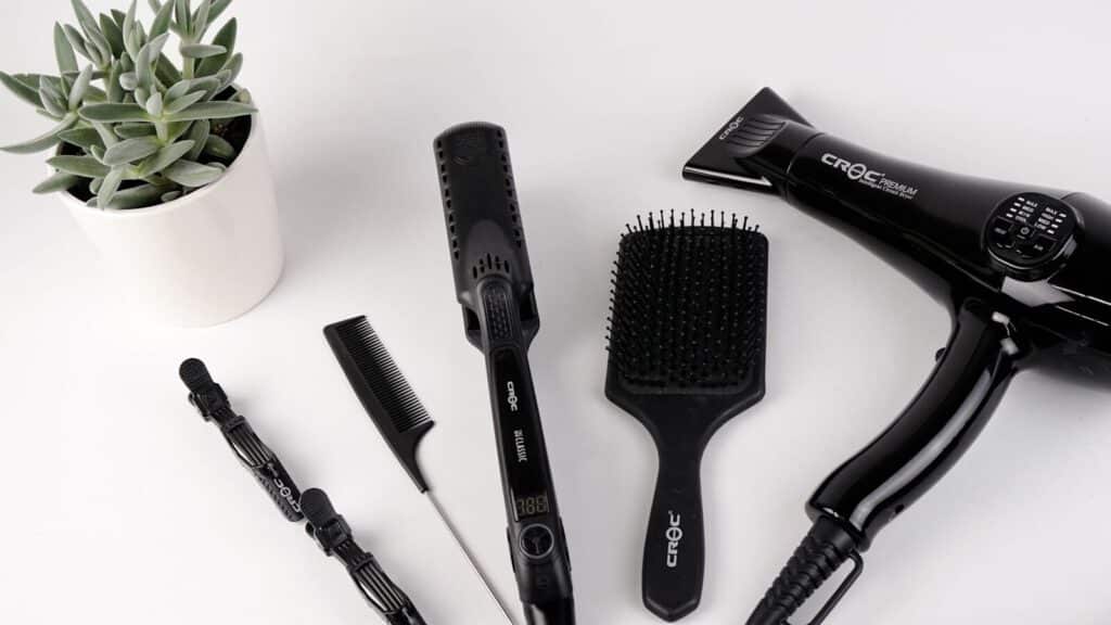black hair brush