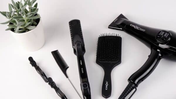 black hair brush